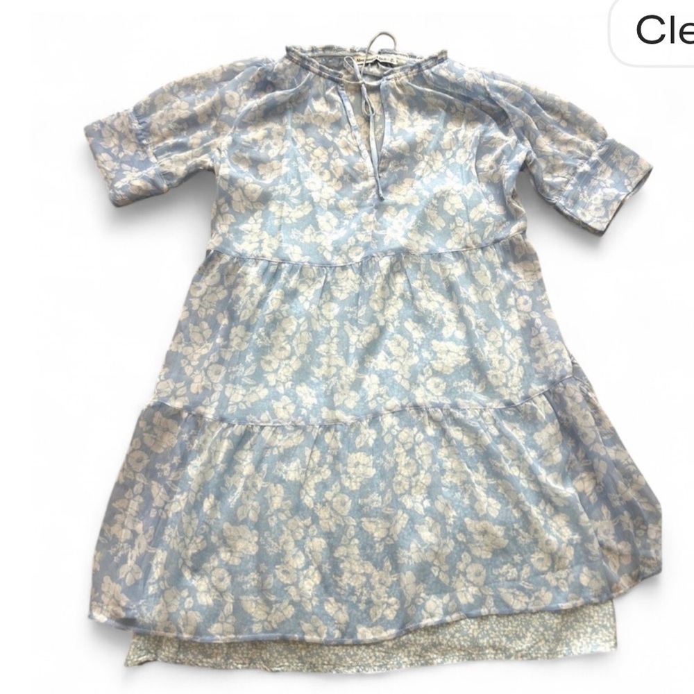 Abercrombie & Fitch Light Blue Floral Slip Boho Dress M